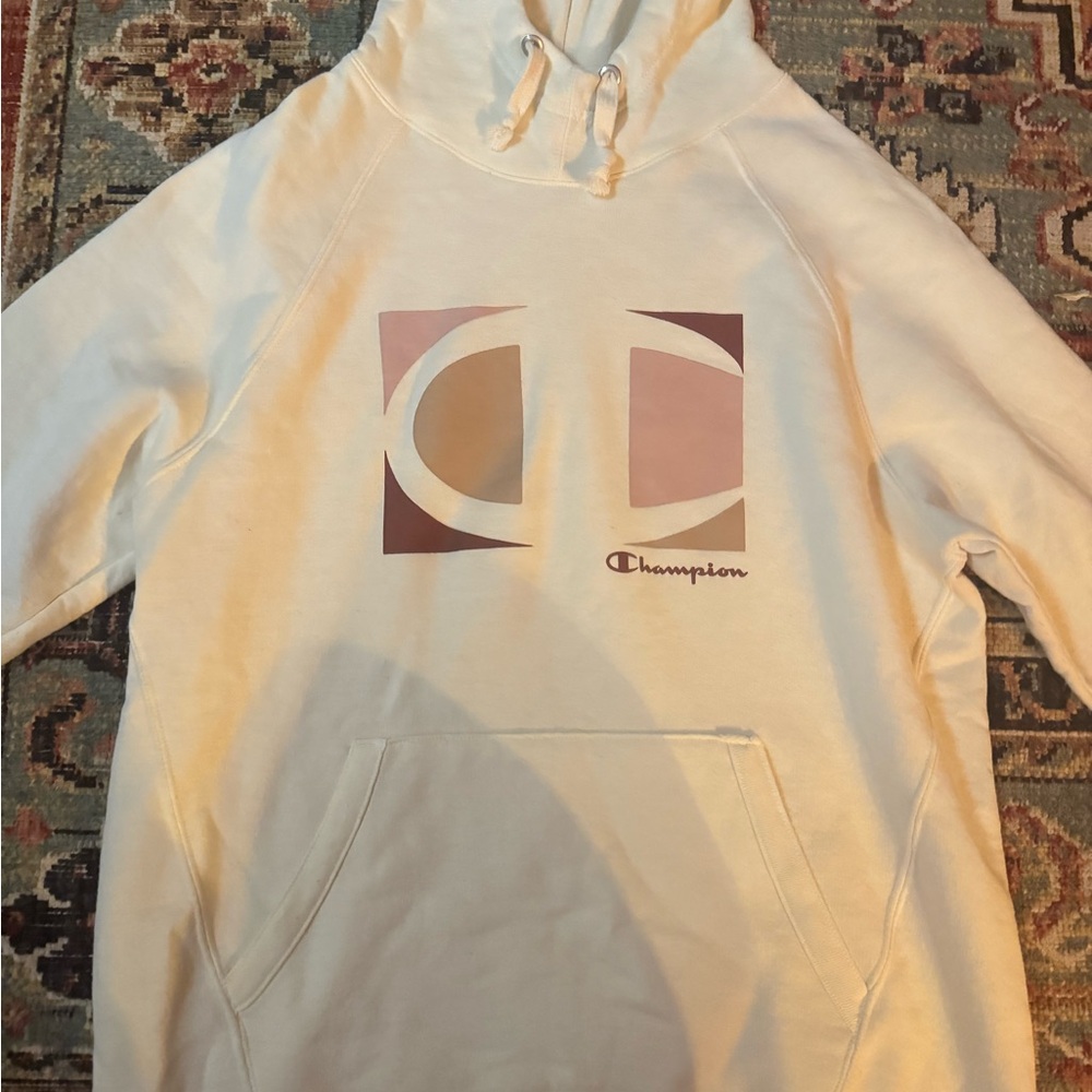 Champion Beige Hoodie with Logo